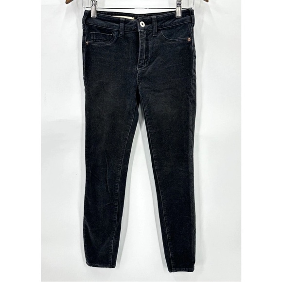 Anthropologie Denim - Pilcro x Anthropologie Charcoal Grey Corduroy High Rise Pants